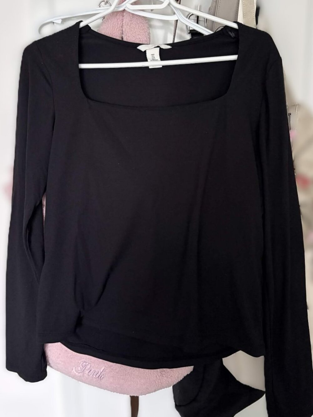 H&M - Jersey Squareneck Longsleeve Top - L